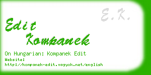 edit kompanek business card